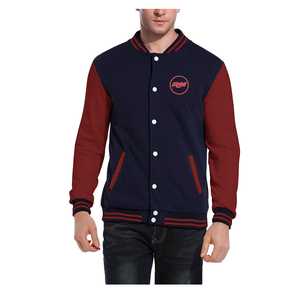 Faible QUANTITÉ MINIMALE DE COMMANDE Logo Personnalisé Hommes Hiver Letterman Veste De Baseball - Product Image 1