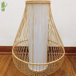 Classic Handmade Bamboo Rattan LED Lampshade Vfactory Vietnam Antiqued Japanese <b>Chinese</b> Design Modern Coastal Style Hot Trend - Product Image 5