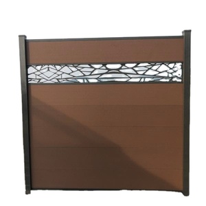 Panneaux de clôture d'intimité en WPC imperméables <span class=keywords><strong>pour</strong></span> l'extérieur en aluminium / Panneaux de clôture en bois de jardin / Clôture de jardin en <span class=keywords><strong>composite</strong></span> WPC - Product Image 2