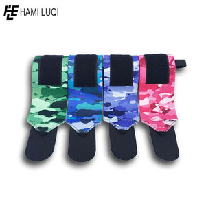 Bandes de poignet de haute qualité 100% laine pour haltérophilie - Impression personnalisée avec fermeture auto-agrippante pour la musculation en salle de sport - Product Image 2