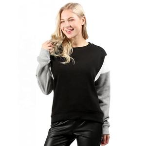 Otoño Invierno mujer liso 100% algodón cuello redondo sudadera para mujer Streetwear Vintage Oversize Casual moda Sudadera Mujer - Product Image 2