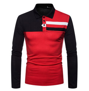 Polo de haute qualité pour hommes chemises respirantes à manches longues polo imprimé de logo personnalisé vente entière pour hommes - Product Image 5