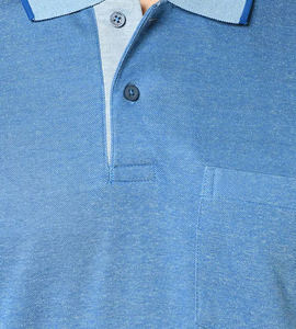 OME Quick Dry T-shirt polo à manches courtes en polyester, motif solide anti-rides, vêtements de golf pour hommes - Product Image 5