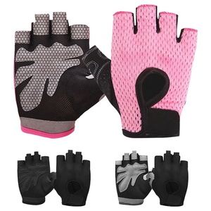 Gants de musculation demi-doigts en microfibre respirants antidérapants unisexes avec gel - Product Image 1