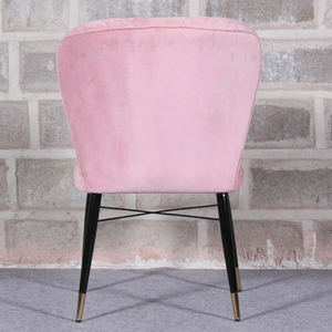 Silla de comedor contemporánea de hierro con asiento de terciopelo, muebles de metal duraderos para el hogar, oficina, apartamento, Villa, Hotel - Product Image 4
