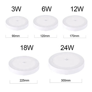 Sensor de cuerpo montado en la superficie led panel de luz de techo <span class=keywords><strong>downlight</strong></span> 12w 18w 24w - Product Image 6