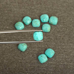 Cabochon en turquoise d'Arizona naturel fait main sur mesure, taille coussin tendance, pour la fabrication de bijoux fins - Product Image 6