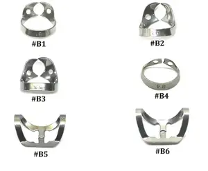 6台のPCセット歯科用ラバーダムクランプB1B2 B3 B4 B5 B6ブリンカークランプリトラクターステンレス鋼CE