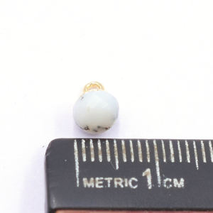 Dendritic <b>Opal</b> 10 to 12 MM With Bail Round Shape Gold Plated Pendant For Jewellery Making - Product Image 2