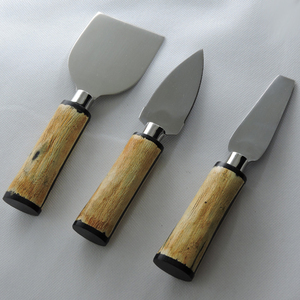 3 Pcs Multi couleur Résine Poignée et En Acier Inoxydable avec plaqué or en gros nouveau design main ustensiles à fromage Fromage Ensemble - Product Image 6