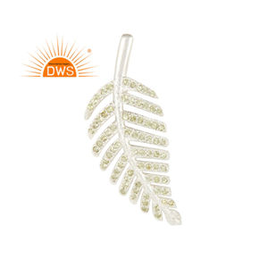 Feuille Design Pendentif Naturel Péridot Pierres Précieuses Pendentif En Gros 925 Bijoux En Argent Sterling Pour Les Femmes Cadeau Pour Elle - Product Image 1