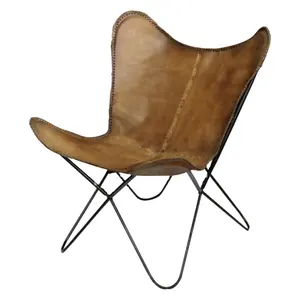 Высококачественные стулья-бабочки с высокопрочной металлической рамкой и кожаным чехлом, стулья для гостиной