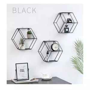 <b>STORAGE</b> <b>HOLDER</b> <b>RACK</b> WROUGHT IRON HEXAGON SHAPE - Product Image 4