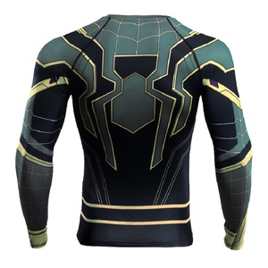 เสื้อแรชการ์ดแขนยาวสำหรับผู้ชาย ป้องกันแสงแดด ผลิตตามสั่ง (OEM) ผ้ายืดสแปนเด็กซ์/ไนลอน พิมพ์โลโก้ด้วยความร้อน ป้องกันแบคทีเรีย แห้งเร็ว ป้องกันรังสียูวี - Product Image 3