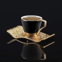 Luxe or argent turc grec bohème marocain tasse à café ensemble pour six personnes arabe tasses à café fabriquées en turquie pour cadeau