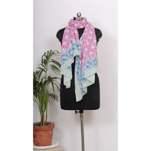 Reversible Summer Daily Life Beach Pareo Swing Indian Cotton Sarong Women's Gift <b>Scarf</b> Hawaiian Hippie Block Print Breathable - Product Image 2