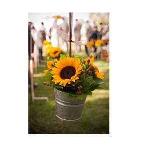 Galvanized polished and multi colors powder coated planter hanging <b>flower</b> pots and planters for indoor and outdoor plants - Product Image 1