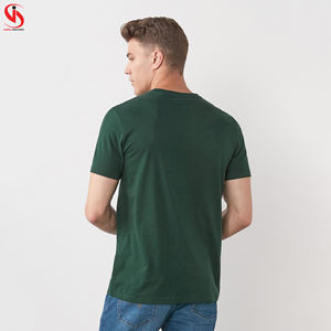 T-shirts décontractés pour hommes de haute qualité Impression de logo personnalisé Jersey solide manches courtes col rond avec motif solide pour hommes - Product Image 2