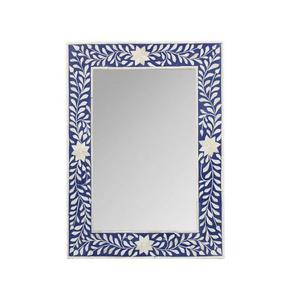 Marco de Espejo de Madera y Nácar Azul y Blanco para Decoración de Paredes del Hogar, Bodas y Eventos, al por Mayor - Product Image 1