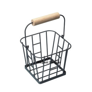 Best Quality Egg Wire Basket Round Shape Table Top Vintage Wire Basket Heavy Duty Kitchen Ware Fancy Egg Wire Basket - Product Image 2