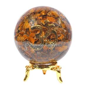 Nueva llegada forma de calabaza orgonita de lujo esfera tallada cristal cuarzo amatista Feng Shui y amor estilo grabado patrón de orgón - Product Image 4