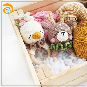 Jouets au crochet amigurumi <span class=keywords><strong>hochet</strong></span> <span class=keywords><strong>anneau</strong></span> de dentition - Product Image 2