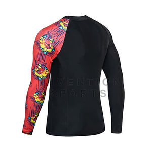 Venta caliente Rash Guards Ropa de entrenamiento Cuello redondo Manga completa Un brazo Sublimación Impreso Elástico Secado rápido Rash Guards en venta - Product Image 2