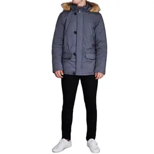 冬季夹克男士2018时尚立领男式大衣夹克男士纯色厚夹克和外套男士冬季大衣