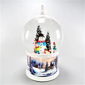 Giáng Sinh Trang Trí Snowman Nhạc/LED Ánh Sáng Đèn Lồng Để Bàn