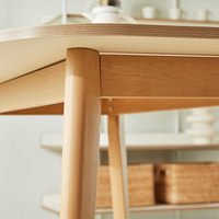 Ensemble de table à manger en bois simple et moderne de style nordique avec hauteur réglable pour la cuisine et l'ameublement de la maison