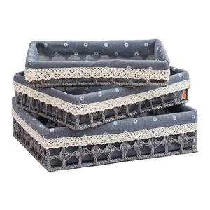 Oneup — panier de rangement en rotin tibétain, boîte en bambou, pour les cosmétiques, les aliments, fait à la main - Product Image 1