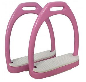 Joxar caballo aluminio estribos estándar planchas rosa - Product Image 5