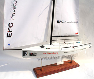 Modelo de Barco de Madera J/70 de Alta Calidad Hecho a Mano en Vietnam para Regalo - Product Image 5