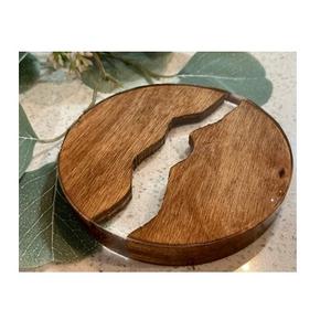 Juego de posavasos para tazas de café y té de diseño Cuadrado y Redondo al por mayor, posavasos de resina de madera con soporte de almohadilla calefactable para mantel decorativo para el hogar - Product Image 1