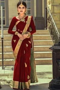 Saree nupcial de estilo indio del Sur, muy hermoso, producto caliente, de seda, Ari in Rich Minakari Pallu, con blusa tejida de trabajo - Product Image 2