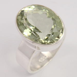 Mode améthyste anneaux 925 solide en argent Sterling à la mode bague tous nous taille naturel vert améthyste pierre précieuse décontracté bijoux fins - Product Image 1