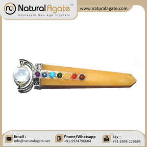 Varitas de cuarzo dorado para chacras, de Obelisco, chacra - Product Image 4
