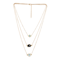 Collier long en acier inoxydable pour femme, style hip-hop, avec pendentif rose et chaîne dorée, bijoux superposés, collier tour de cou, vente en gros