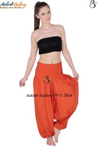 กางเกงขายาวผ้าฝ้ายสตรี,กางเกงขายาวผ้าฝ้ายพิมพ์ลายแบบหลายสี - Product Image 4