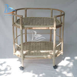 Wholesale Cheapest <b>Rattan</b> <b>Bar</b> Cart Hotel Service Handmade in Vietnam - Product Image 6
