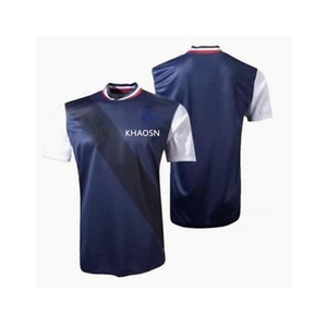 Camiseta de fútbol azul personalizada para mujer, traje de fútbol barato para entrenar con diseño personalizado - Product Image 3