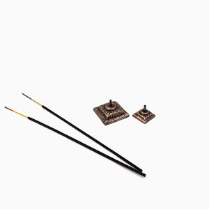 Soporte de quemador de varita de incienso de latón antiguo, Vintage - Product Image 2