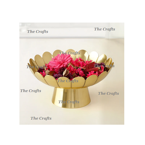 Juego de 2 cuencos de frutas dulces de color dorado de latón con cuenco decorativo de calidad superior para uso en restaurante en el hogar - Product Image 6