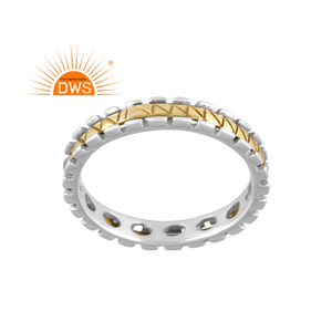 Hecho a mano fina plata esterlina unisex Spinner anillo texturizado fabricante de joyas de plata - Product Image 1