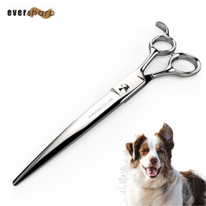 Tijeras curvadas de acero japonés para aseo de perros, alta calidad - Product Image 1