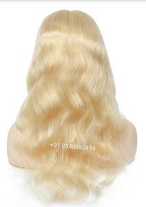 Blonde indienne Remy vierge faisceaux de cheveux humains 28 pouces vague naturelle perruques frontales Extensions de dentelle main douce sentiment tissage de cheveux - Product Image 2