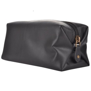 Bolso de cosméticos de piel auténtica para mujer, bolsa con cremallera para cosméticos - Product Image 1