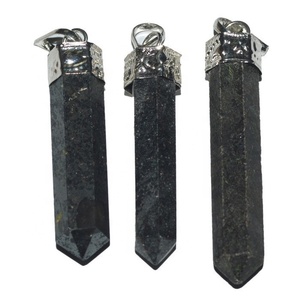 Colgantes de lápiz de hematita Colgantes de lápiz de piedras preciosas Estilo de mascota Fengshui - Product Image 1