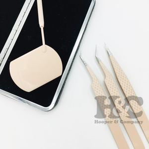 New Nude Eyelash <b>Tweezers</b> Stainless Steel Sustainable <b>Tweezers</b> Sustainable mink False Eyelash Extension <b>Tweezer</b> Logo Offer - Product Image 6