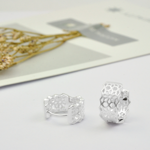 เครื่องประดับหรูหราแหวนต่างหู Hoop เงินสเตอร์ลิง - Product Image 4